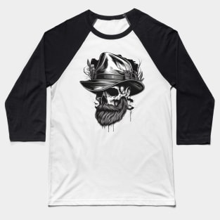 Fishing skull Baseball T-Shirt